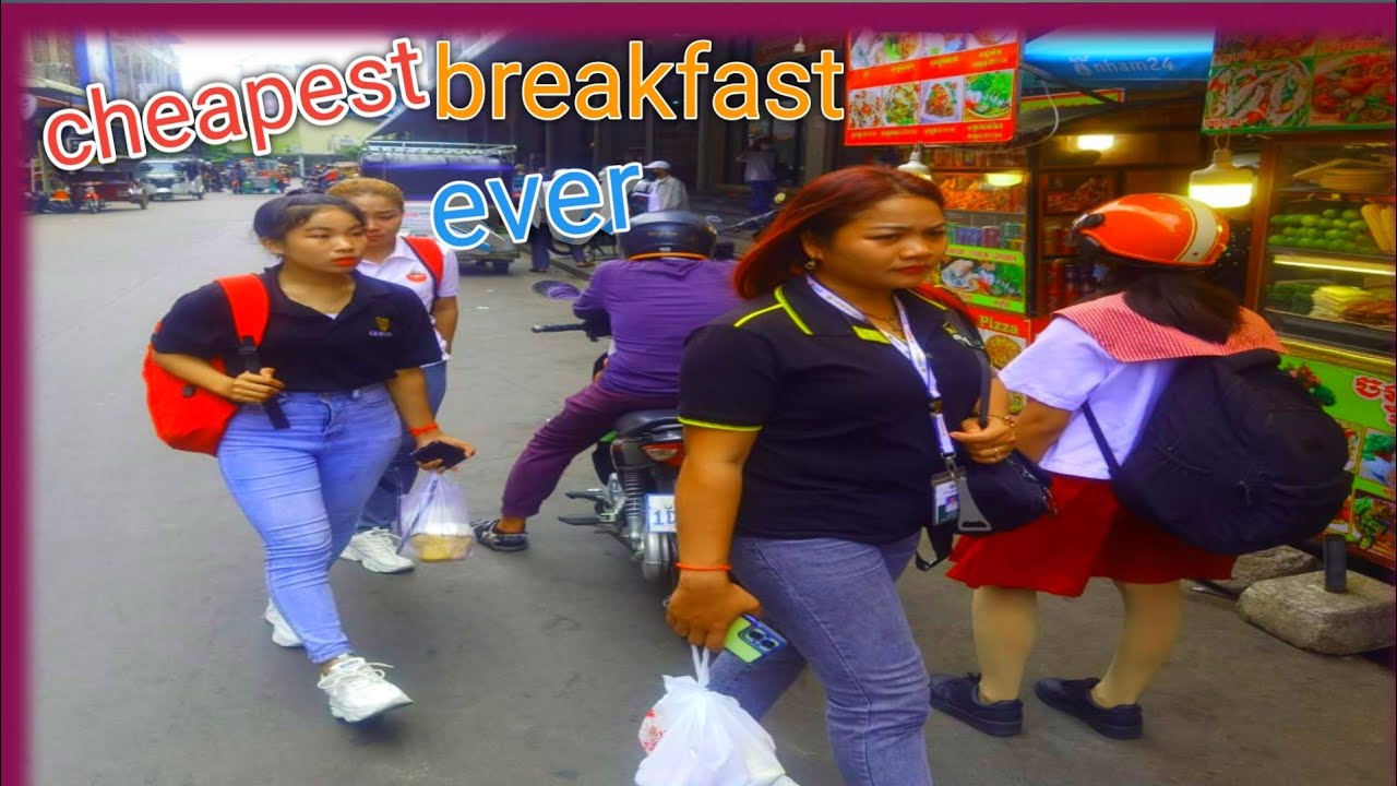 $3 Street food for breakfast, Cheapest breakfast ever
