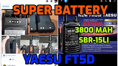 YAESU FT5D - SUPER BATTERY sbr15li (3800 mAH)