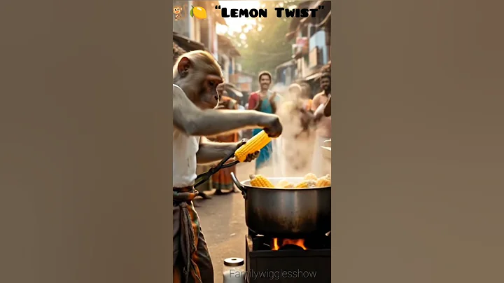 Monkey Corn Seller Surprises Village Crowd 🌽🐒🔥#youtube #shortsfeed #shorts #veo3 #veo #monkey #funny