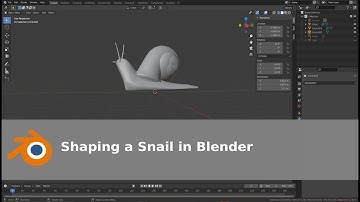 Shaping and Modeling a snail and shell in Blender 3D