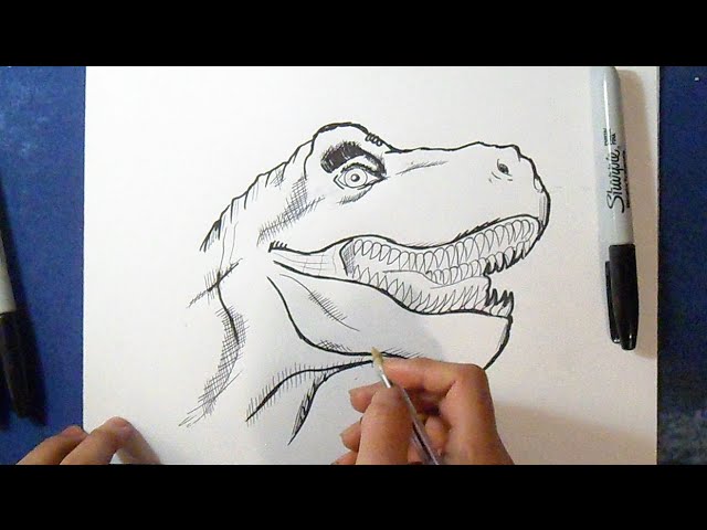 Tiranossauro Rex desenho / LetsDrawIt