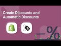 How to create Discount Coupons on Shopify