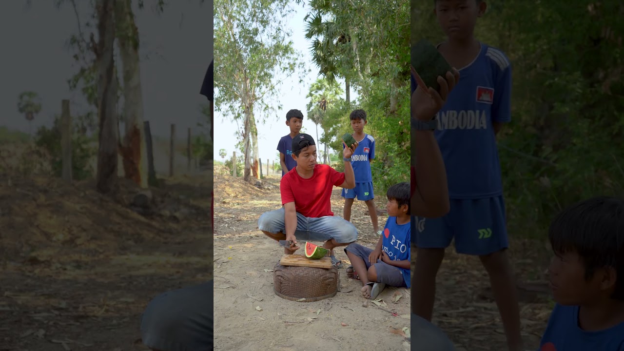 Outdoorfood WOW Bro So Kind Share Watermelon In Forest 