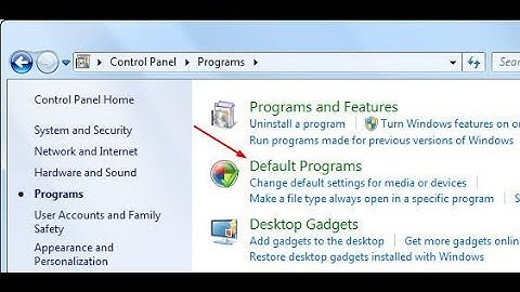 How To Set Windows 7 Default Programs.........!!!!