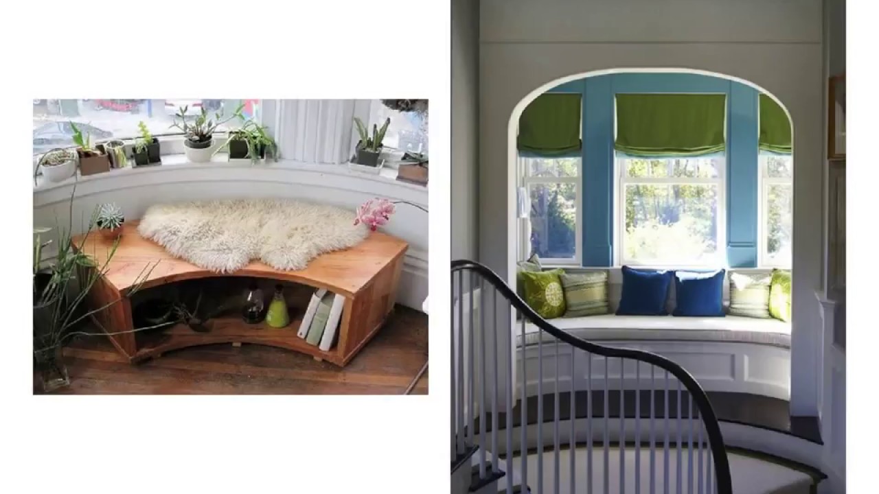 Cozy Curved Window Bench To Relax