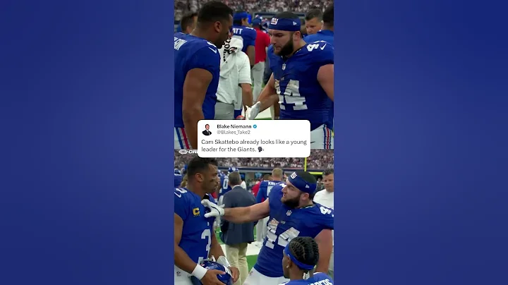Cam Skattebo grabbed Russell Wilson 😅 (via @nygiants)