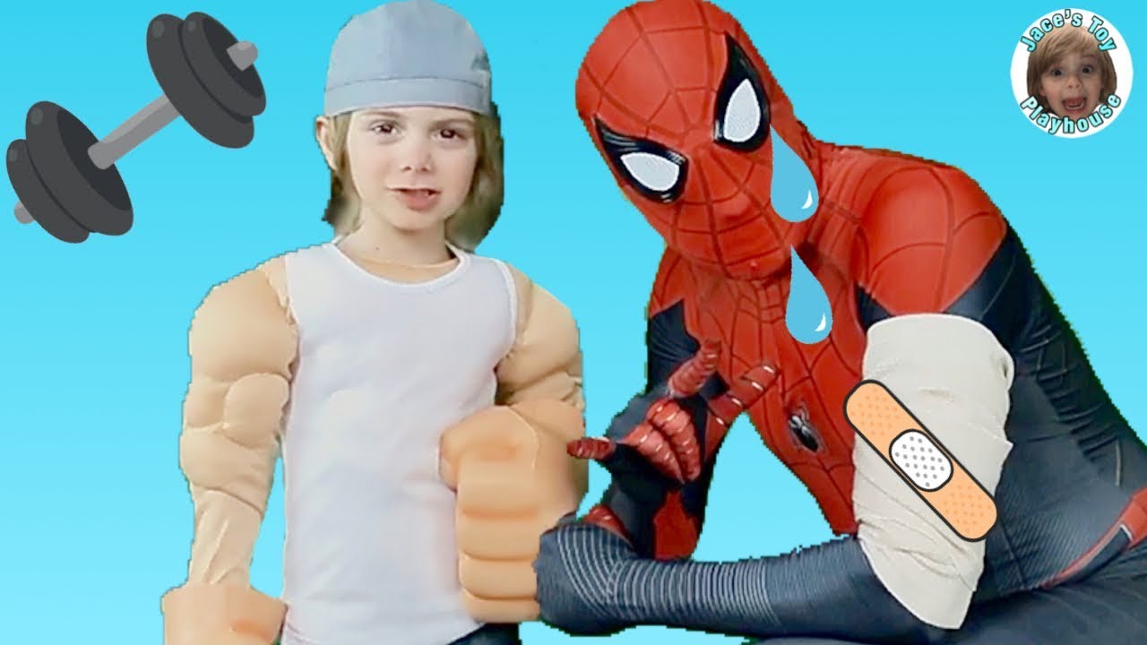 Jaces Toy Playhouse wants to be Strong like Spiderman Far From Home