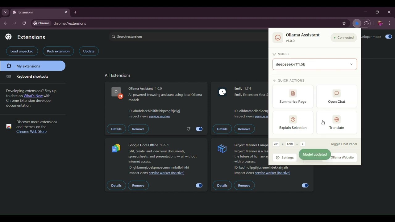 I Created Ollama for chrome with 