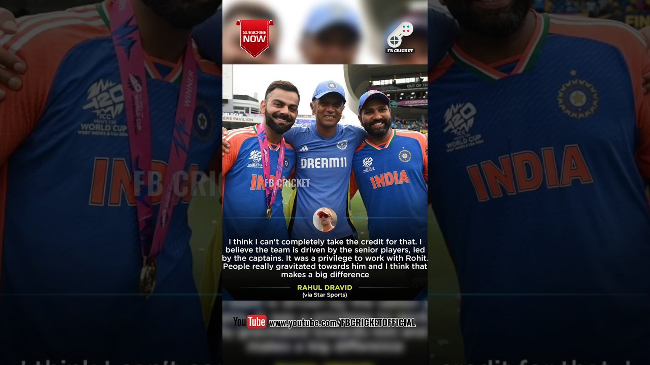 Head coach Rahul Dravid downplays any credit for the dressing room atmosphere during his tenure