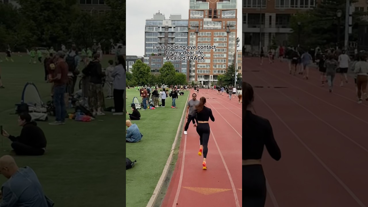 Busy track night 🥲 Now I am prepared for everything in a race. #running #sport #training