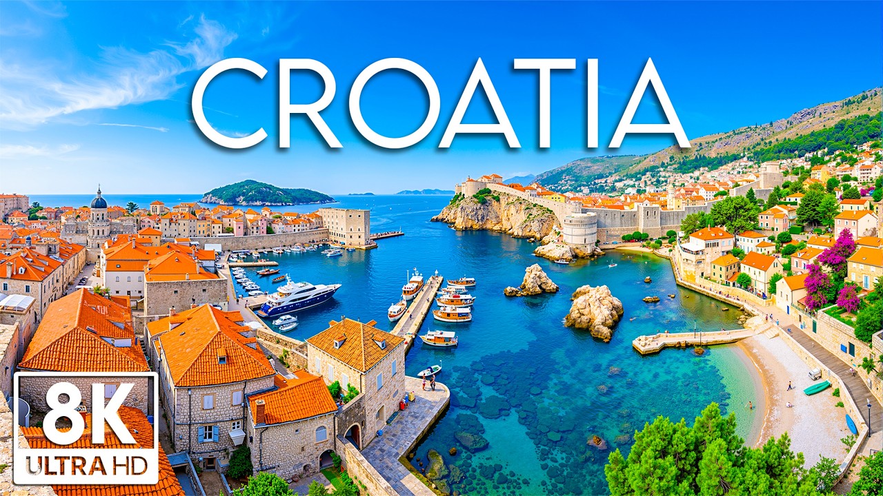 Croatia 8K UHD | Coastal Cliffs, Crystal Bays & Mediterranean Calm