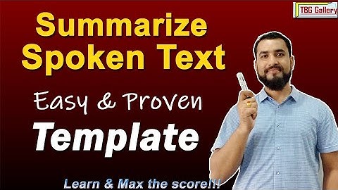 pte template | pte template for summarize spoken text I Tribikram Ghimire #pte #ptet2023 #ptetest
