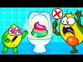 BABY AVOCADO, DON&#39;T TOUCH THAT! || Dirty vs Clean Restroom || Funny Toilet Situations