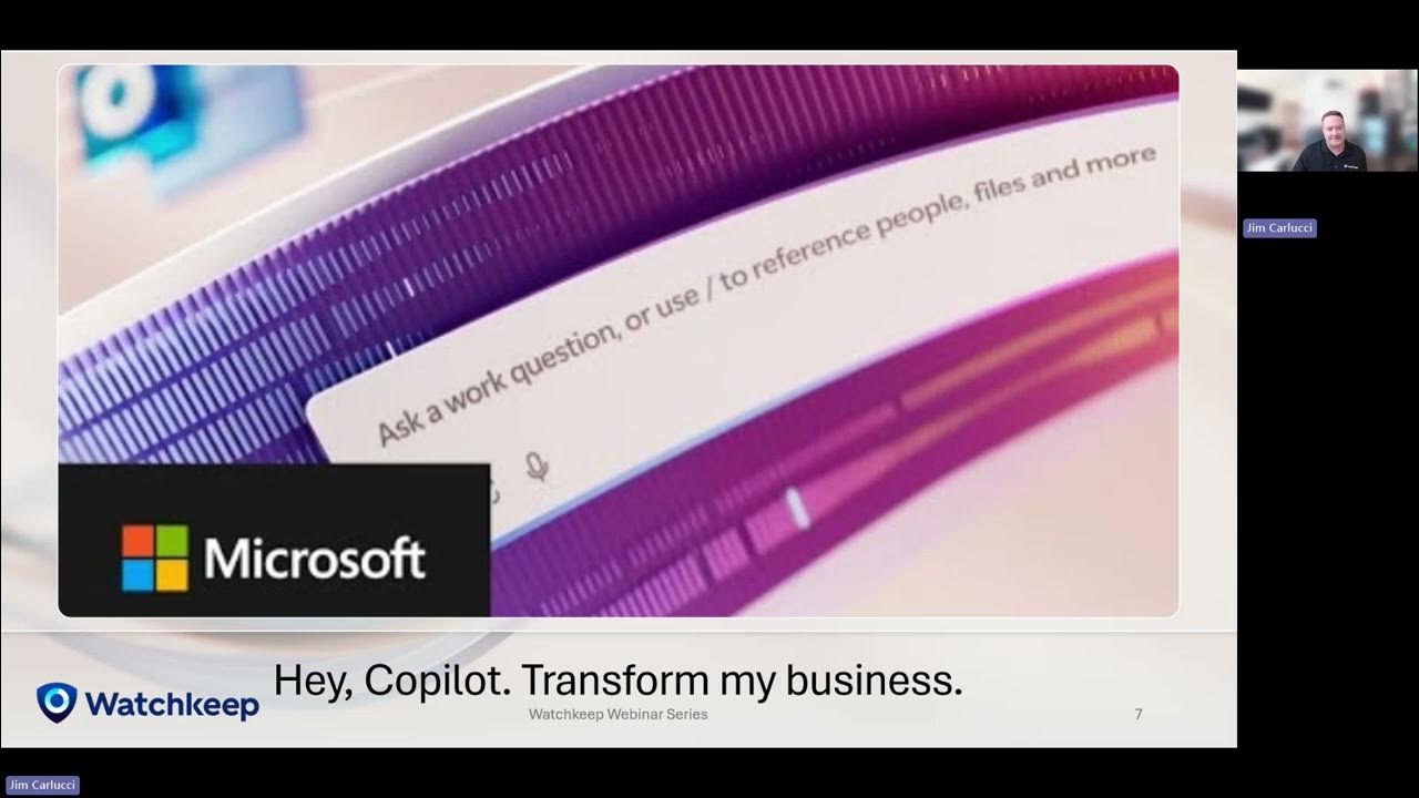 Microsoft 365 Copilot - Your Digital Assistant - 00:00 Introduction
07:00 Why Copilot?
18:05 Copilot Chat
34:14 Using Copilot in Meetings
38:35 Copilot demo 
55:51 Copilot Readiness

Join us for an insightful 