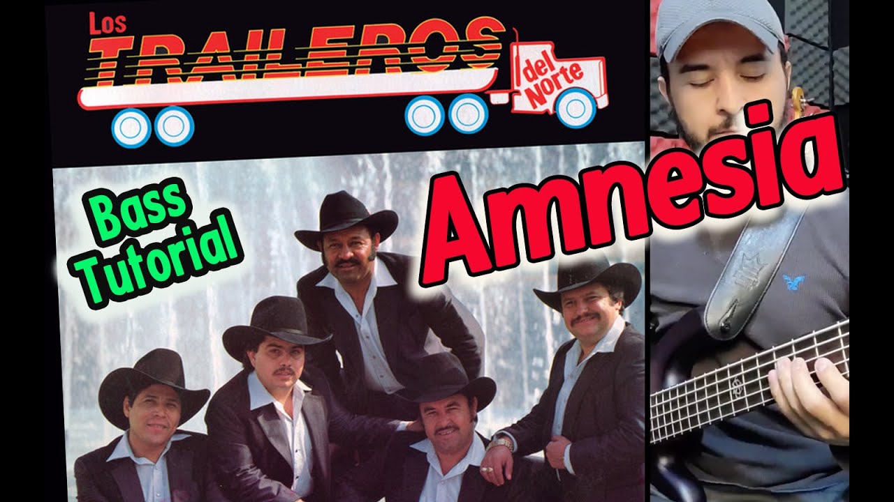Cómo tocar AMNESIA || Los Traileros del Norte || TONOS bajo eléctrico 🎸🔥