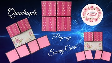 Quadruple Swing Pop-up Card//Scrapbook elements//Easy tutorial//Swing card Ideas