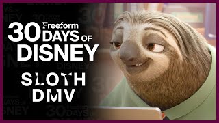 Nick and Judy Visit the Sloth DMV | Zootopia | Freeform | Brittain Ladd
