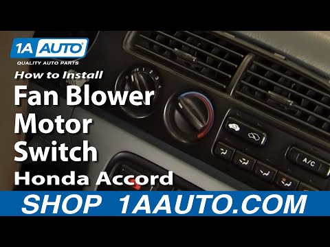 How to Replace Heater Fan Control Switch 90-96 Honda Accord