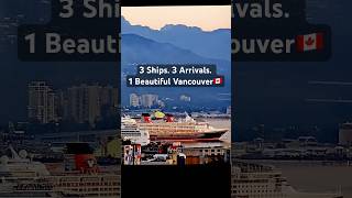 Triple Docking! Norwegian, Disney &amp; Viking Arrive Together in Vancouver Harbour 🇨🇦 Alaska Cruise