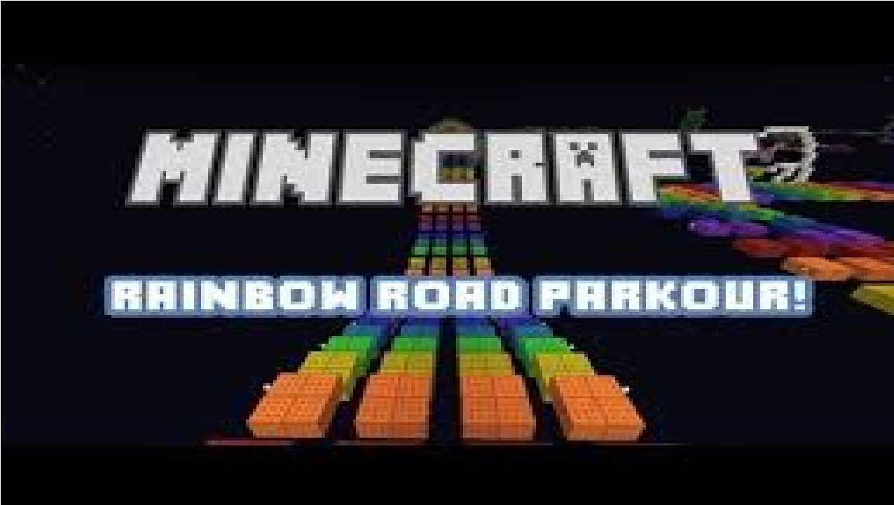 Minecraft Mini Game: Rainbow Road Parkour!