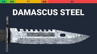 M9 Bayonet Damascus Steel - Skin Float And Wear Preview