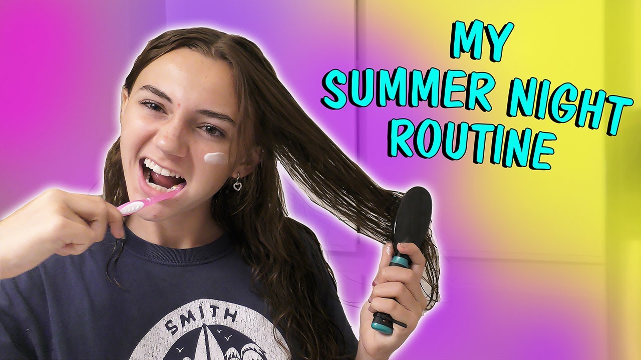 SUMMER BREAK NIGHT ROUTINE - It's almost over | Kayla Davis - YouTube