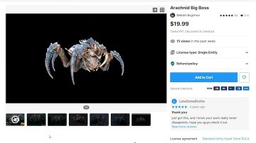 Reviewing the Demo Scene of Arachnid Big Boss 3D Creature in Unity 6