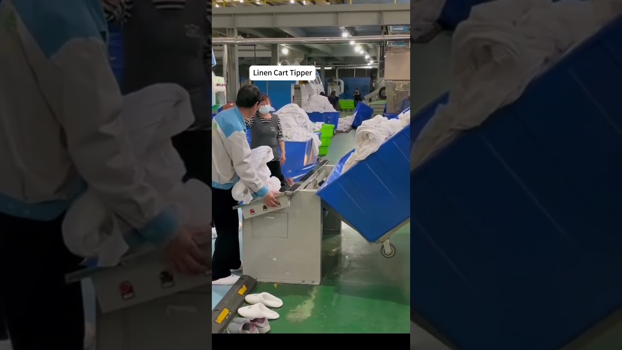 Linen Cart Tipper laundry tilter 