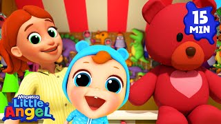 winning big at the fun fair animal learning videos little angel kids songs nursery rhymes