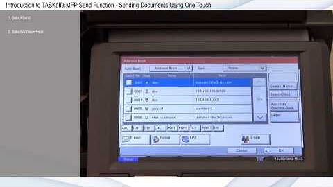 Send Function - Sending Documents Using One-Touch