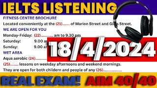IELTS Listening Practice Test 2024 with Answers - 18/4/2024