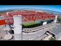 San Siro football stadium drone flight - Milan. AC Milan Inter Milan