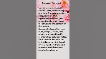 AWS Cloud Practitioner Amazon Textract, Amazon SageMaker & Amazon Comphrend#aws #shorts #viral #yt
