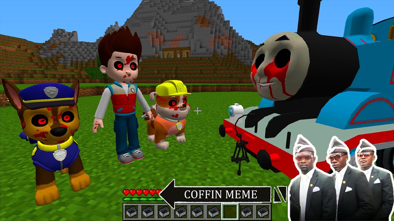 Paw Patrol.EXE VS Thomas.EXE in Minecraft - Coffin Meme