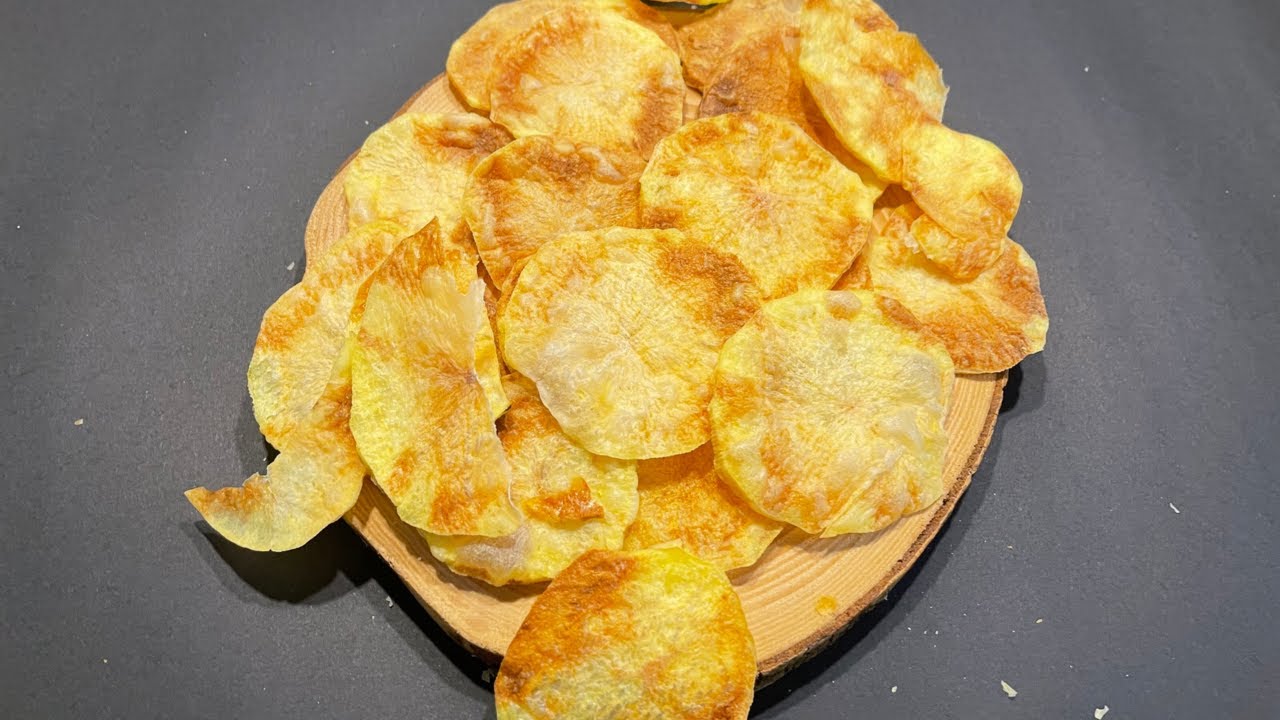 [Altyazı] Düşük Kalorili Patates Cipsi | Mikrodalgada Patates Cipsi Tarifi