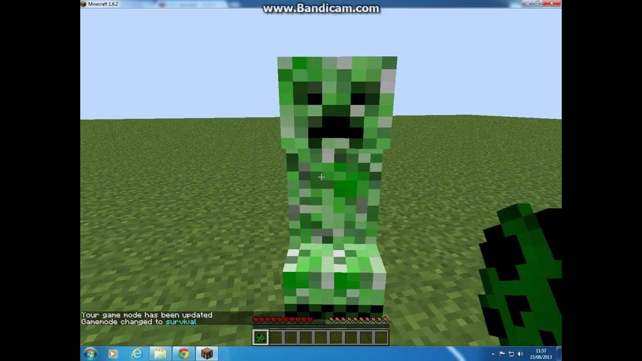 Miecraft 1.7.2 How to Make Giant Creeper explosions YouTube