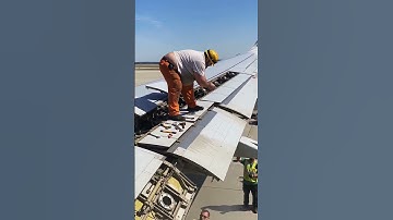 Aircraft Wing Maintenance Up Close ✈️ | Airbus A320 Flap System Work