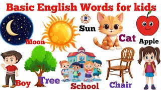 Basic English words for kids || kids learning video #dkids 