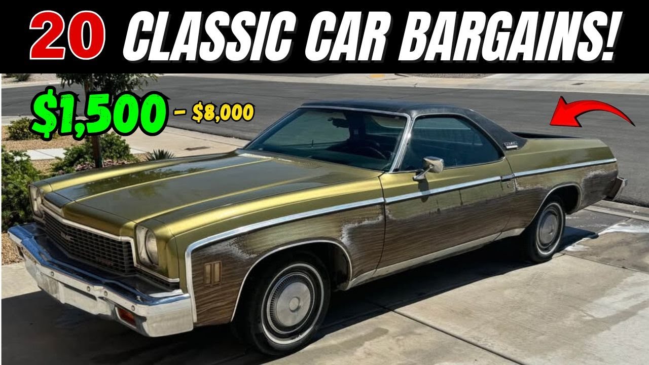 20 Rare Classic Cars You Can Buy Under $8,000!