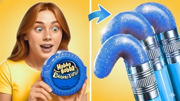 Sneaking CANDY Into School! 🍬 Crazy Food Hacks You HAVE to Try! by 123 GO! GOLD