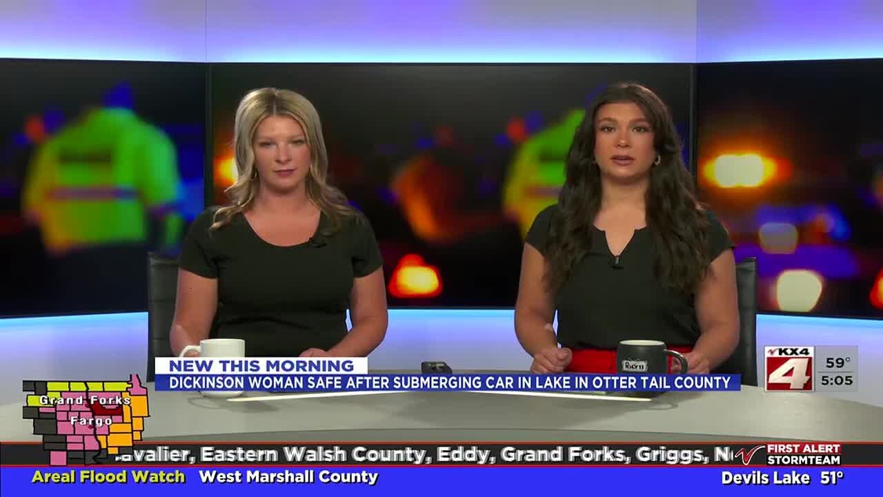 Dickinson woman safe after submerging car in lake in Otter Tail County