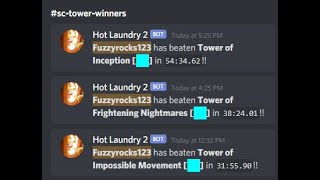 All main game terrifying towers beaten in 1 day lol | JToH