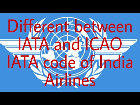 Different between IATA and ICAO, IATA codes of India airlines| Anjali Gupta