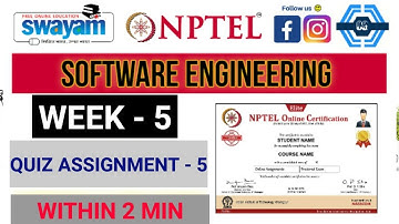 Software Engineering - NPTEL || WEEK - 5 QUIZ ASSIGNMENT SOLUTION ||
