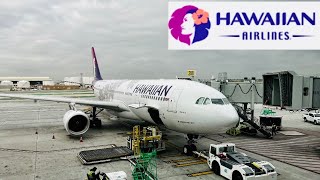 The Best Airline in USA!  Hawaiian Airlines Airbus A330 LAX  Honolulu HA3 (4K) Economy Class