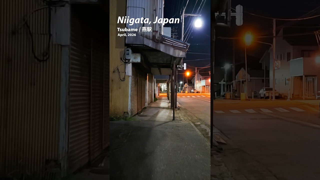 4K Night Walk: Industrial Soul & Nostalgic Gangi in Tsubame #DJIOsmoPocket3