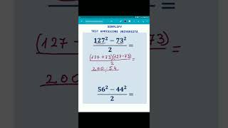 Differenza di quadrati #tolc #professionisanitarie #matematica