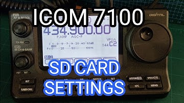 ICOM IC-7100 SD Card Options.