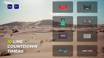 Line Countdown Timers | After Effects and Premiere Pro elements