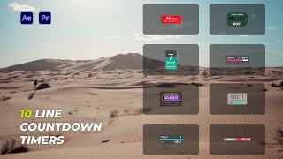 Line Countdown Timers | After Effects and Premiere Pro elements